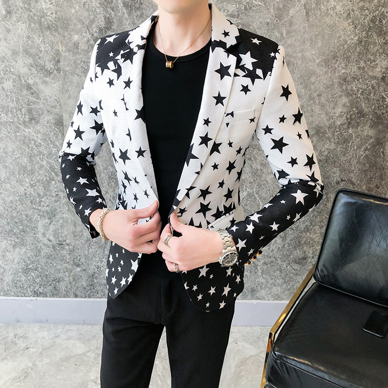 Printed Small Suit Long Sleeve Jacket