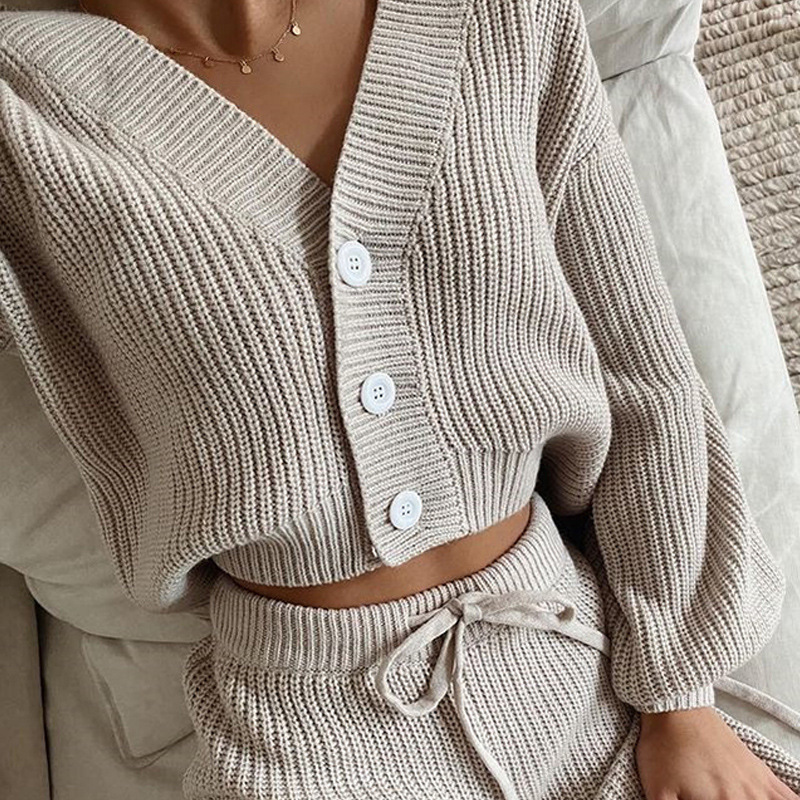 Fashion Women’s Wear Long-sleeved Sweater And Trousers Two-piece Set