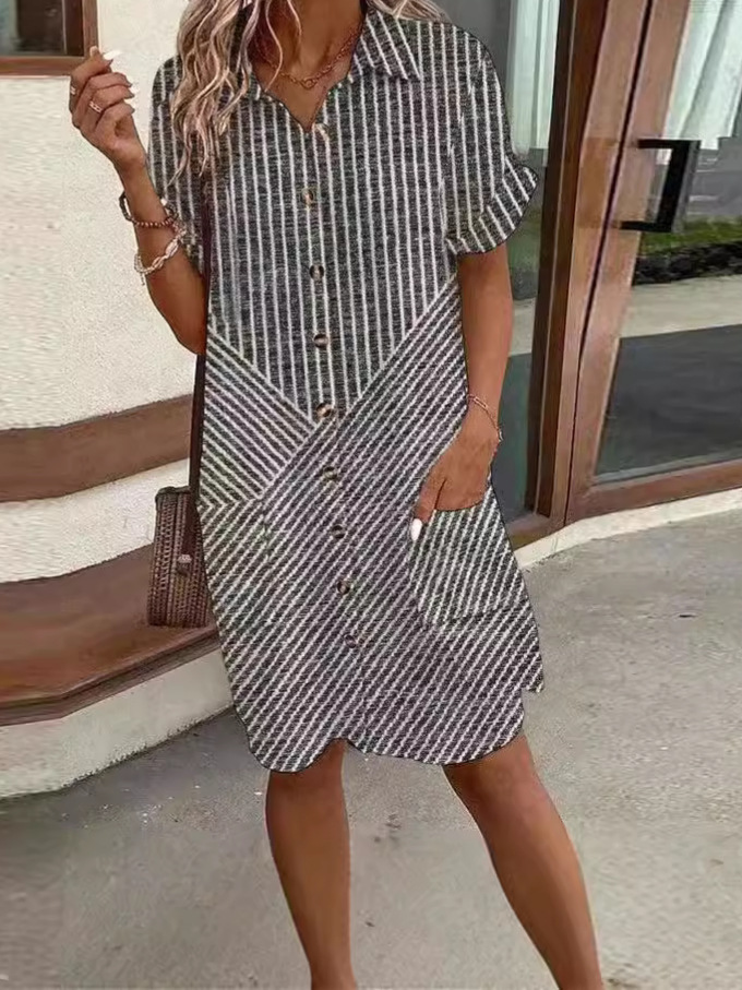 Women’s Striped Dress Summer Fashion