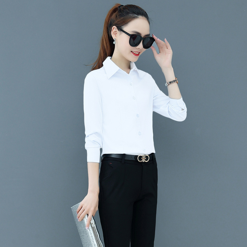 Women’s Long Sleeve Slim Fit Slimming Business Shirt