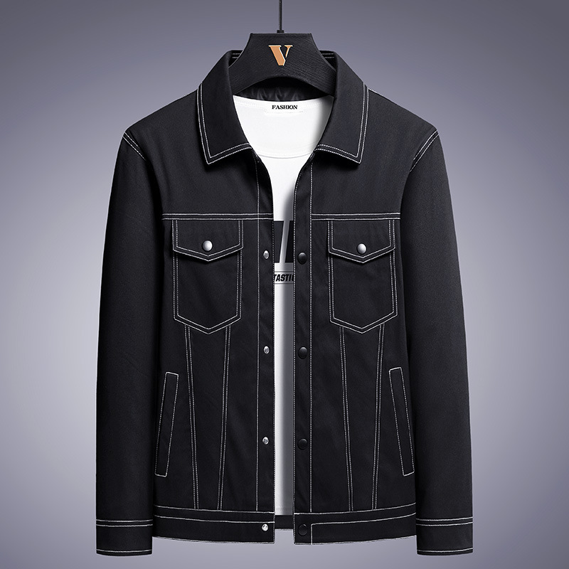 Denim Coat Men’s Korean Style Trendy Handsome