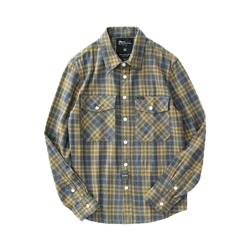 Men’s Loose Casual Plaid Shirt