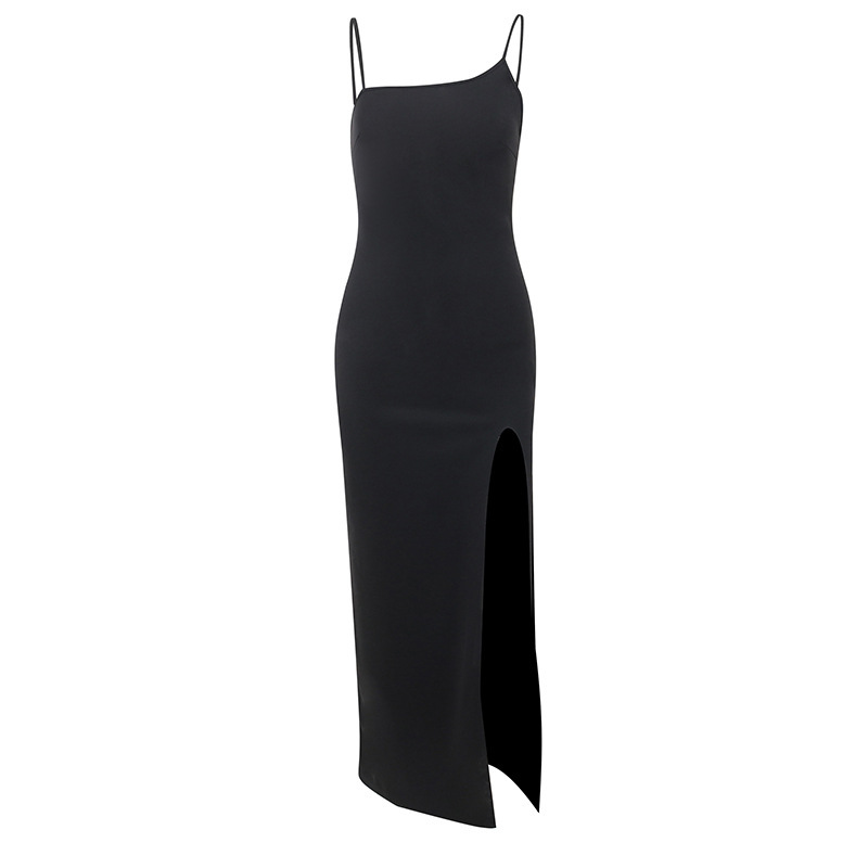 Fashion Slim Fit High Slit Design Sling Dress Women