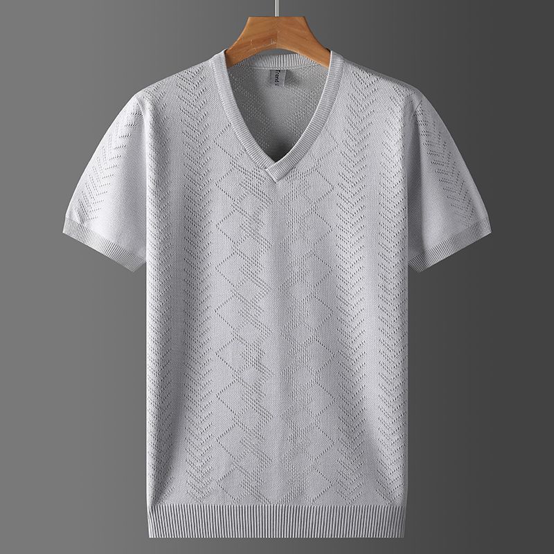 Men’s New Short-sleeved Jacquard T-shirt