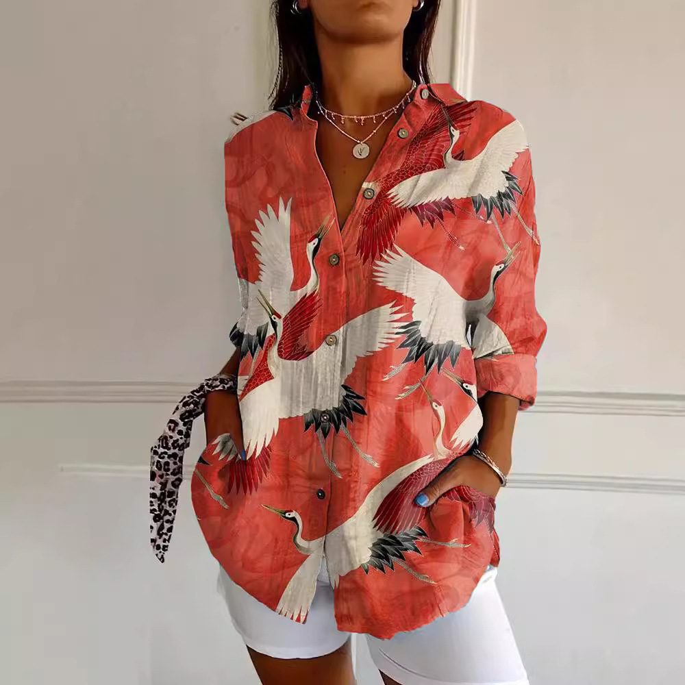 Women’s Summer Animal Pattern Printed Shirt