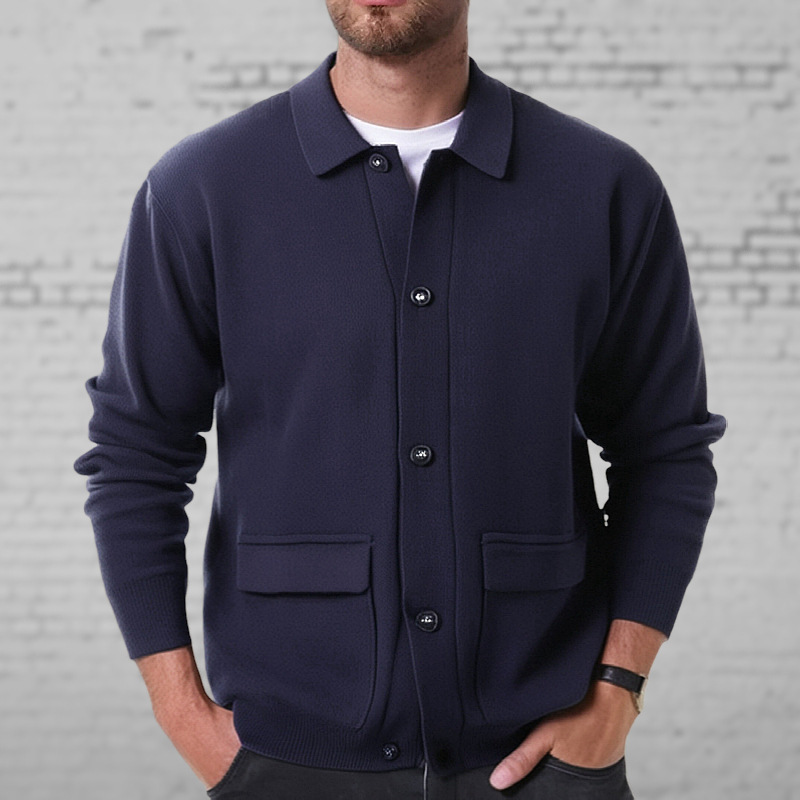 Men’s Dimensional Patch Pocket Wool Jacket