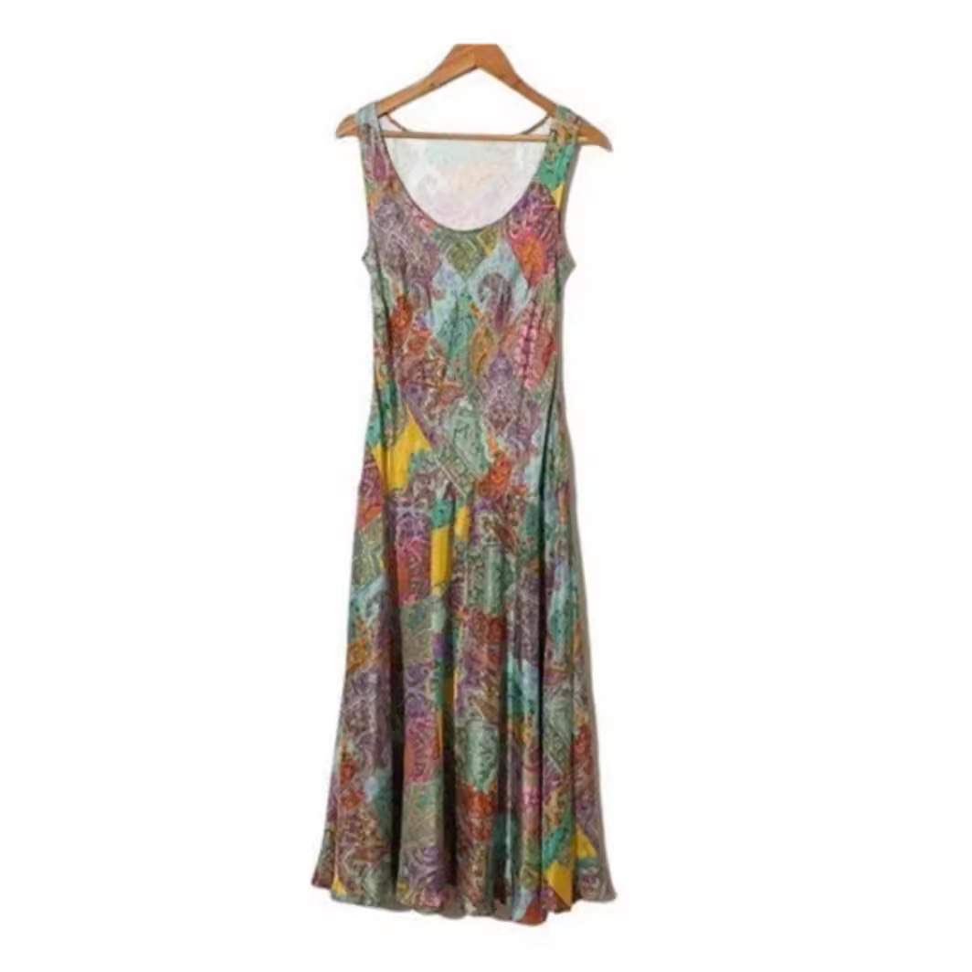 Polyester Women’s Clothing Printing Slip Dress