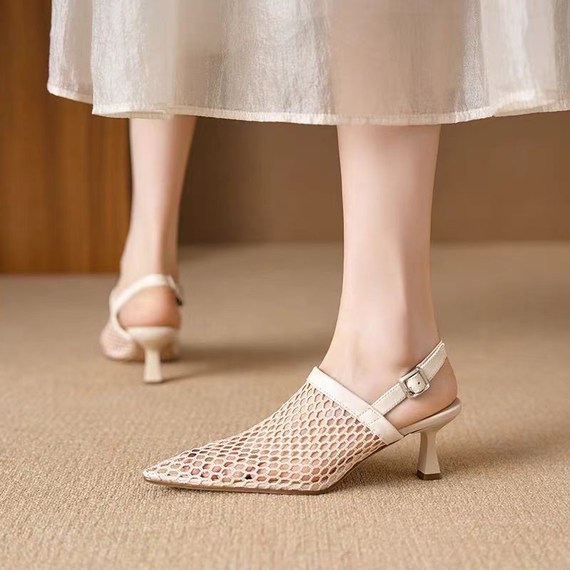 Ladies New Fashionable All-match Mesh High Heels