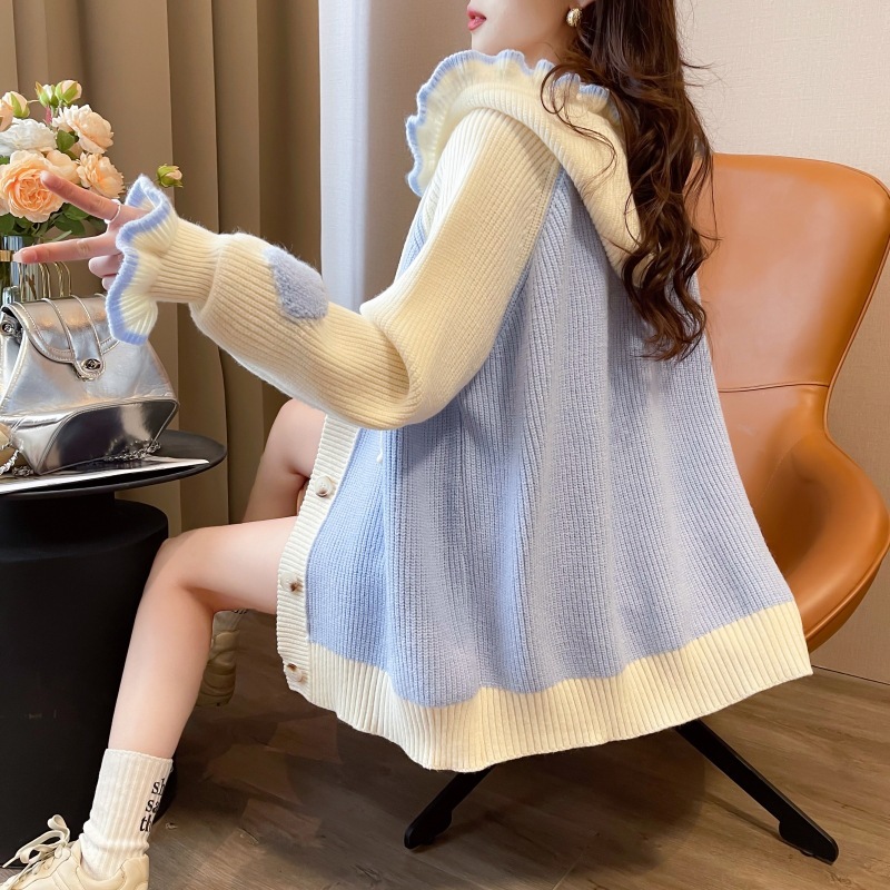 Fashion Flared Sleeves Knitted Cardigan For Women