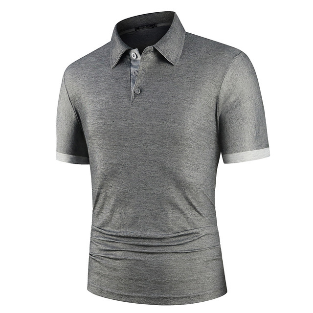 Men’s Polo Shirt Short-sleeved T-shirt Color Matching Casual Top