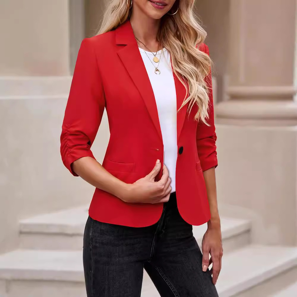 Women’s Formal Three-quarter Sleeve Business Casual Work Clothes Suit Jacket