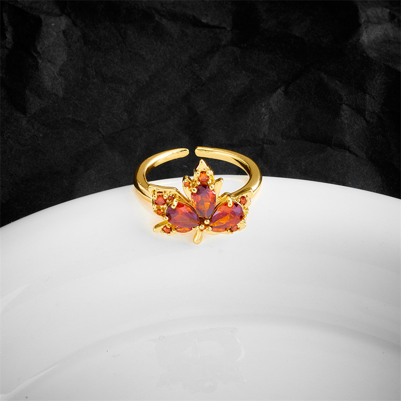 Gold-plated Adjustable Ring Female Accessories