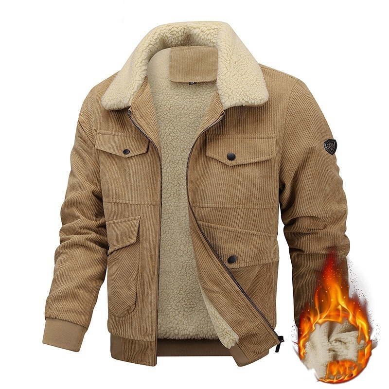 Men’s Youth Lapel Jacket Fleece-lined