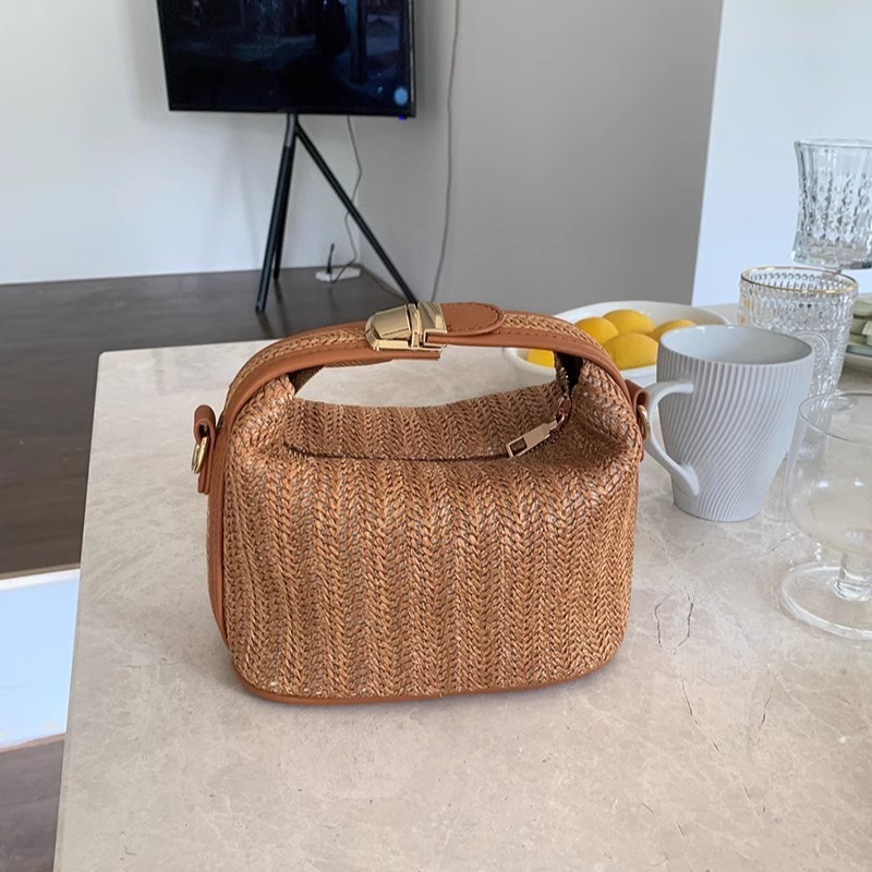 Portable Straw Shoulder Messenger Bag Fashion