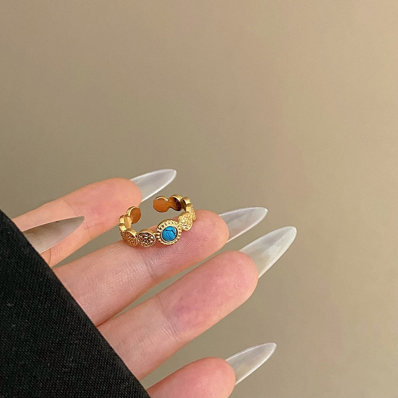 Tiger Opal Geometric Open Ring Niche