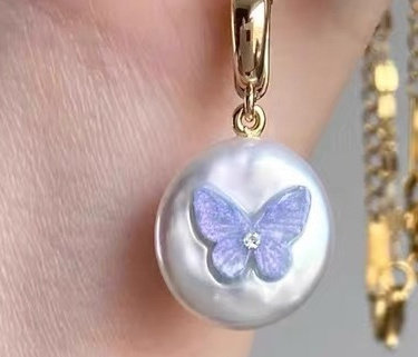 Fantasy Purple Butterfly Pendant Necklace Special-interest Design