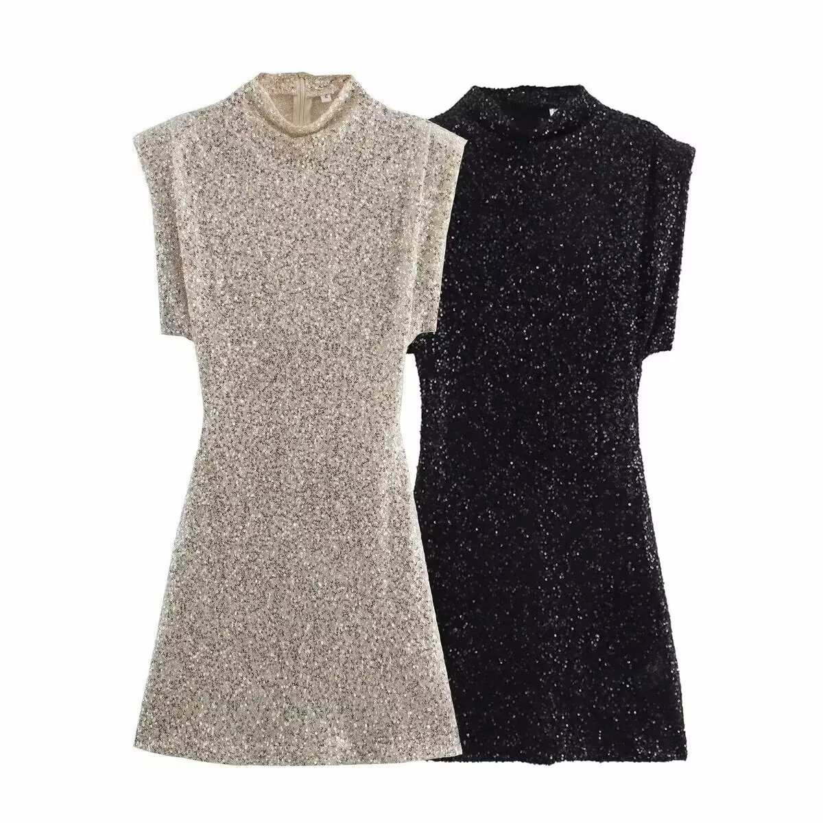 Women’s Design Sense Sequin Sleeveless Sequins Dress