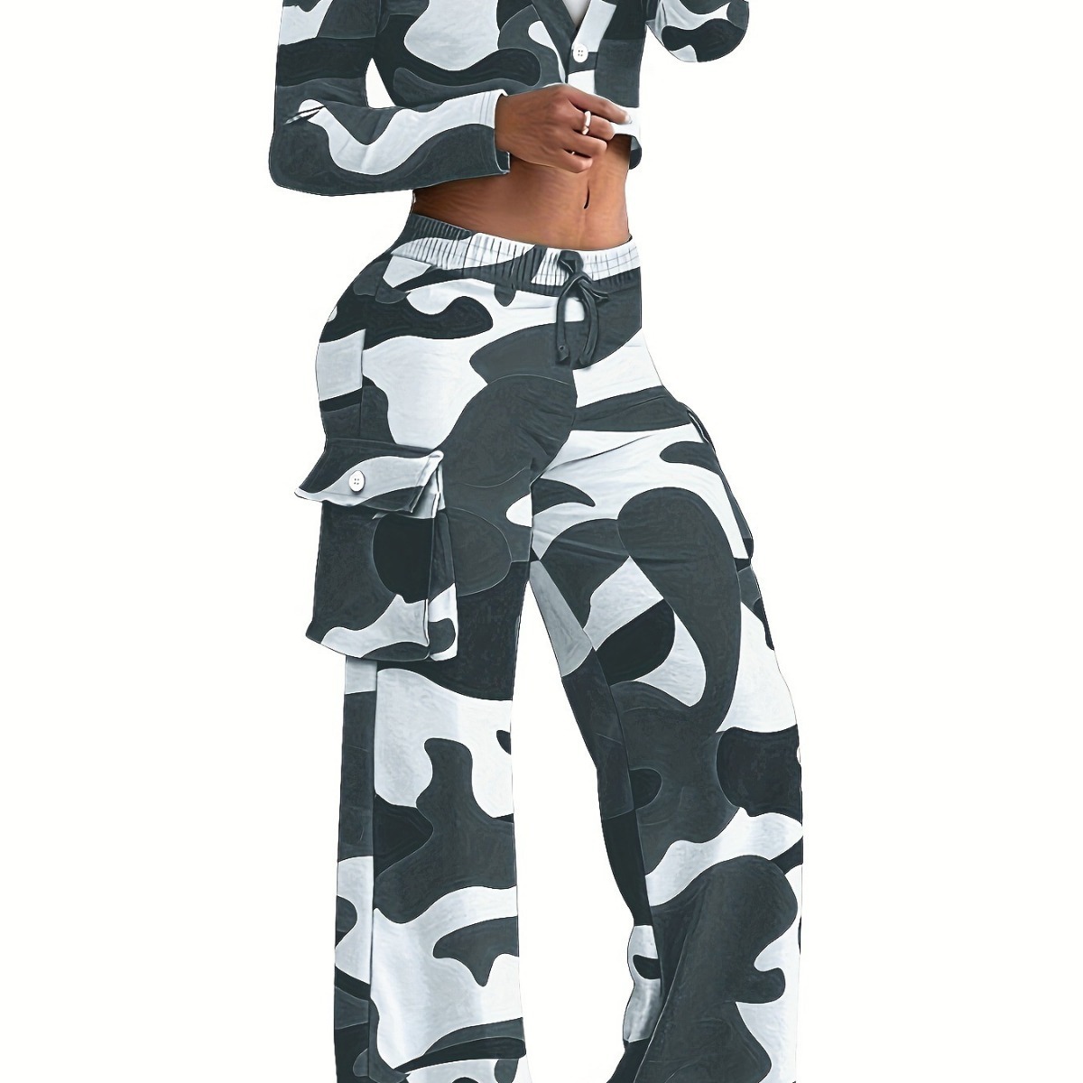 New Fashion Camouflage Printing Suit Women