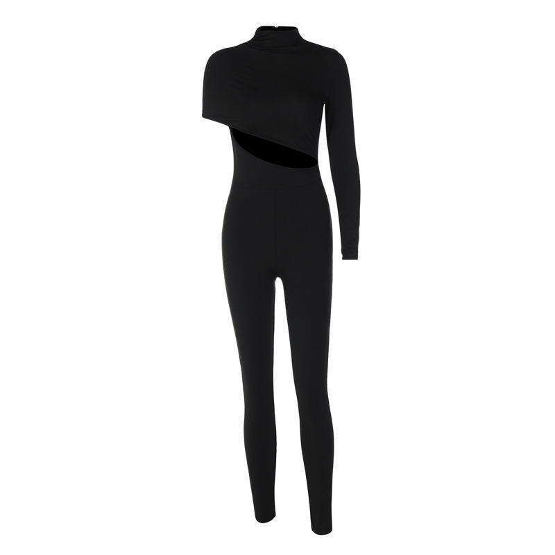 New Personality High Elastic Shoulder Long Sleeve Jumpsuit