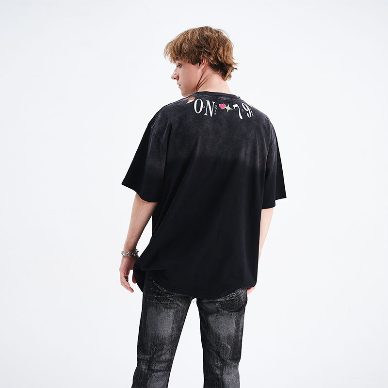 Couple Loose Shoulder T-shirt Men