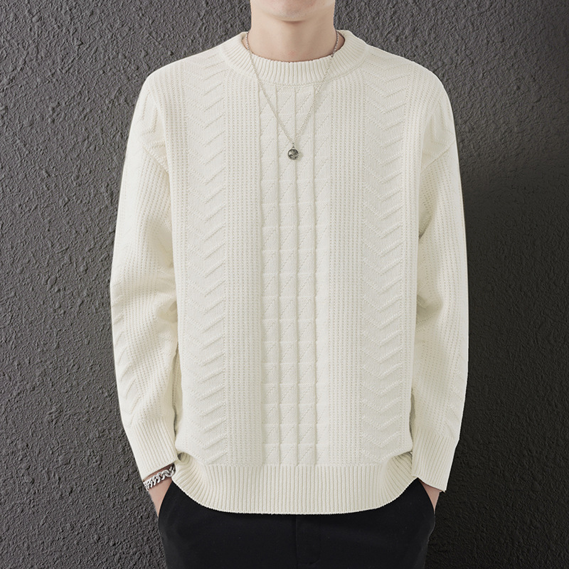 New Men’s Round Neck Knitted Sweater