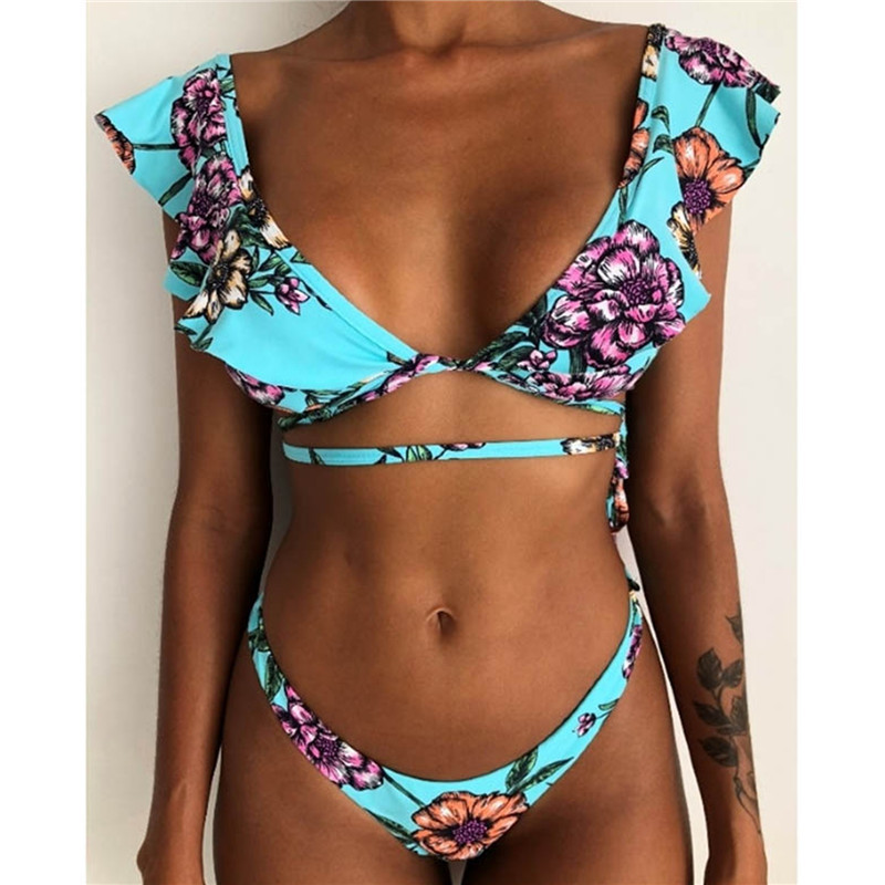 Swimsuit Split Printed Bikini