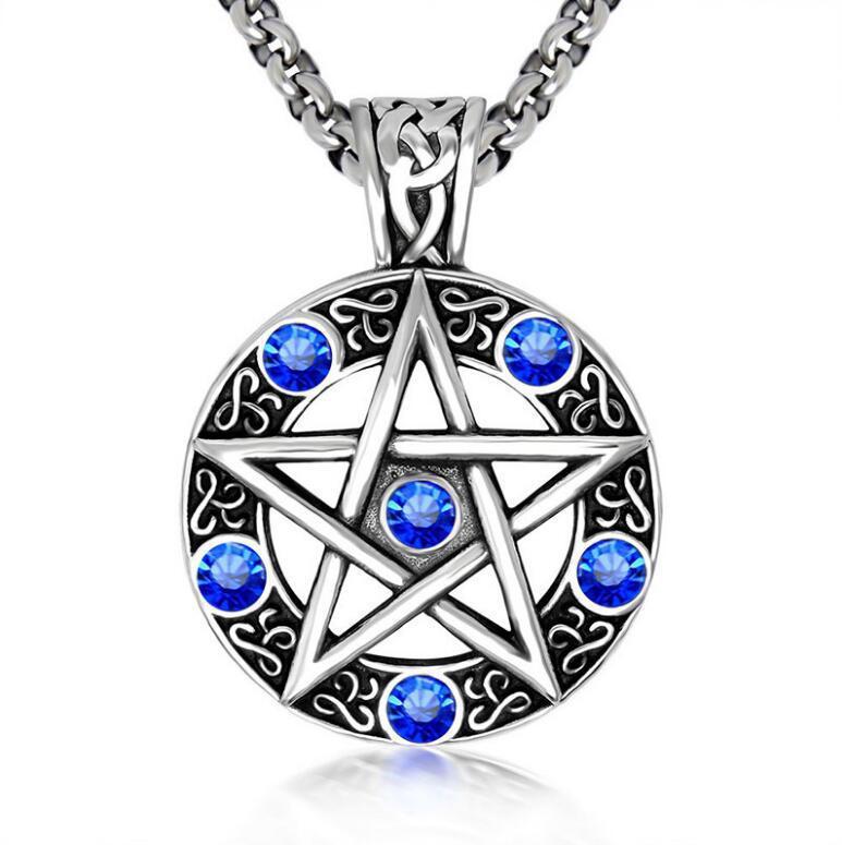 Disco Personality Men’s Hexagram Necklace Pendant