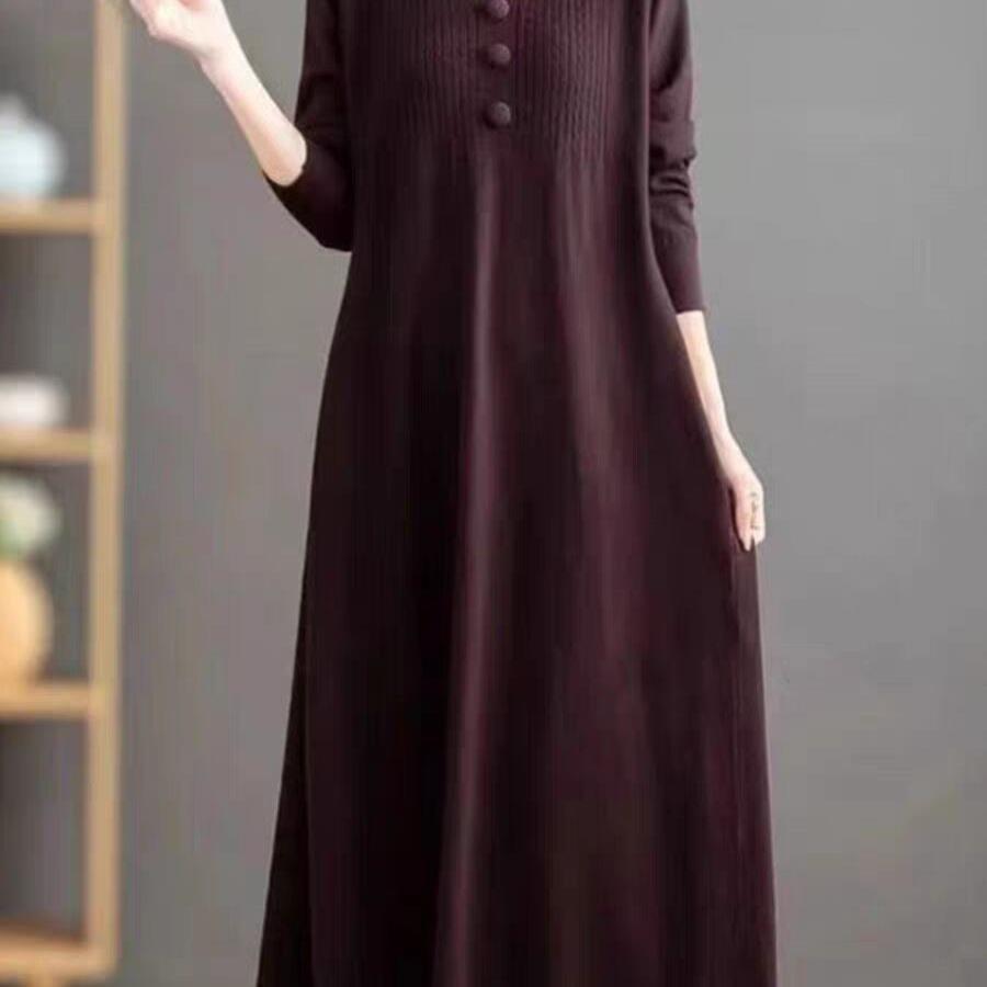 Autumn And Winter New Knitted Women’s Wool Dress