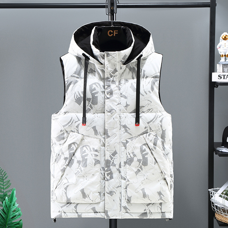 Camouflage Cotton-padded Casual Plus Size Waistcoat Vest