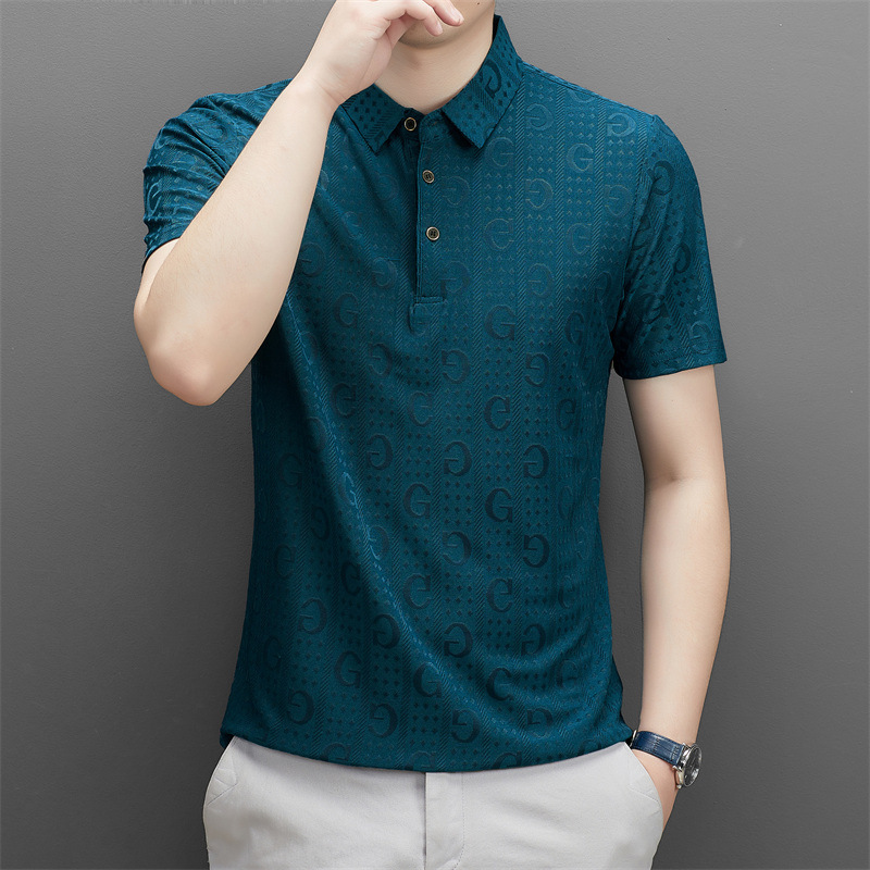 Polo Shirt Men’s Summer Middle-aged Lapel Fashion Casual