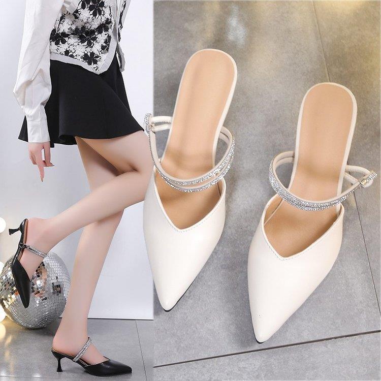 Closed Toe Half Slippers Women’s Summer Wear Pointed Toe