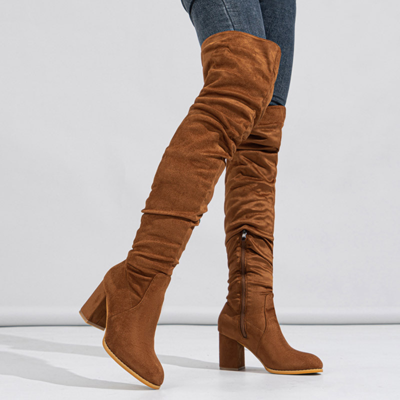 Women’s Boots High-heeled Elastic Long Boots Over The Knee Boots