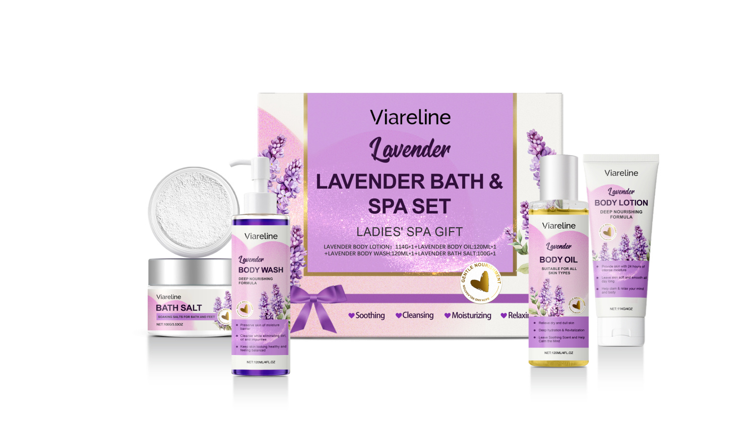 Lavender Bath Set