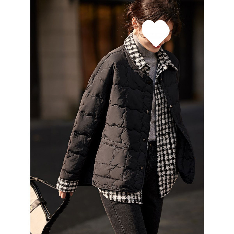 Winter All-matching Simple Stitching Women’s Cotton-padded Clothing