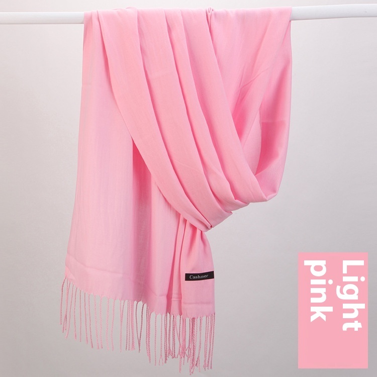 Pure Color Warm Keeping Scarf All-match Cashmere Shawl