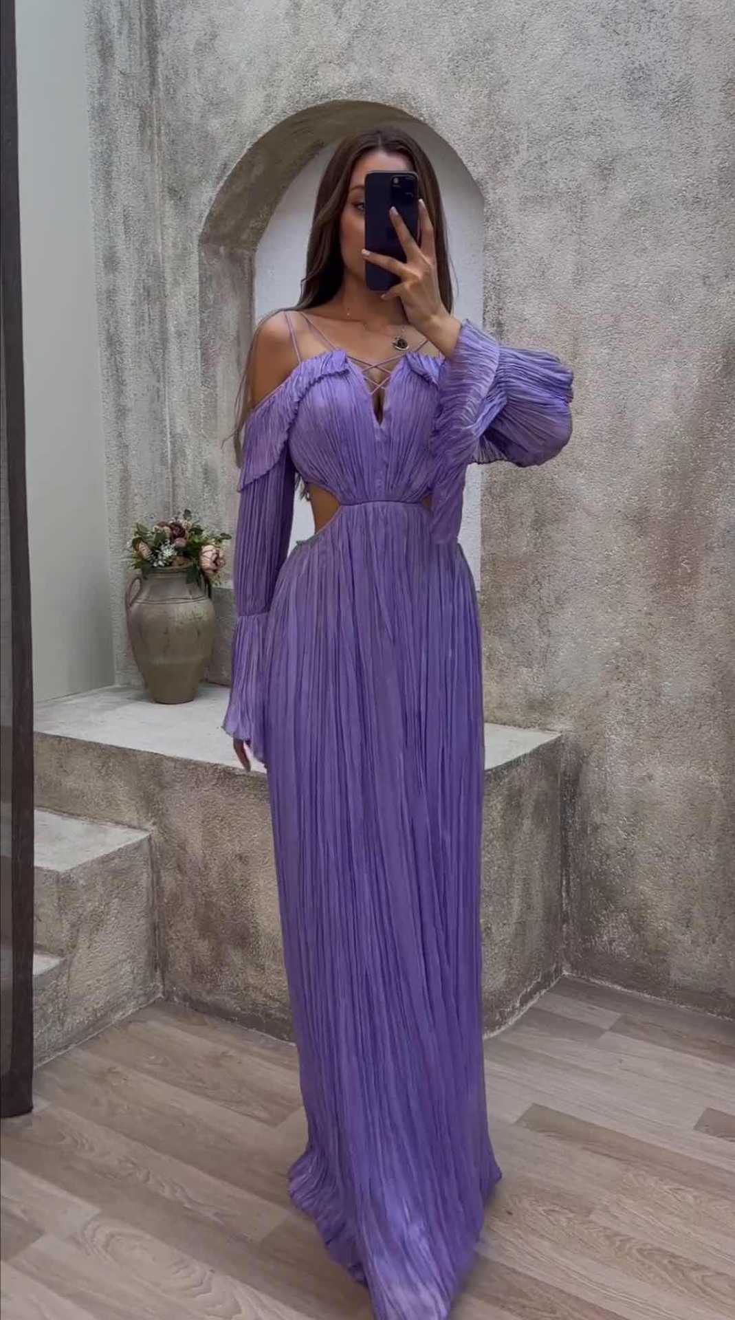 Women’s Long Sleeve Dress Sexy Sling