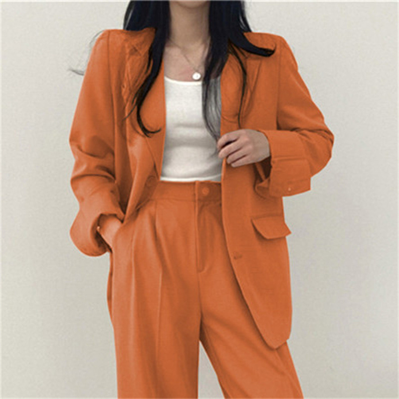 Women’s Fashion L Korean Style Leisure Suit Trousers Suit