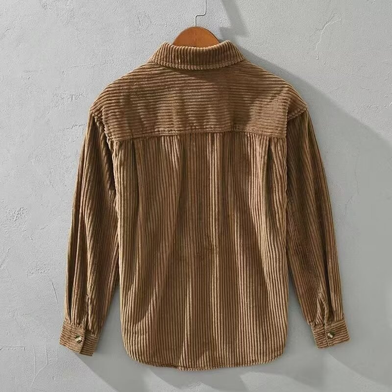 Men’s Spring And Autumn High-end Corduroy Shirt