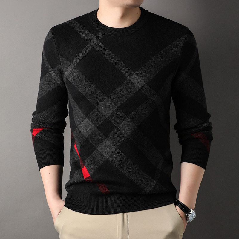 Autumn Sweater Men’s Casual Loose Print