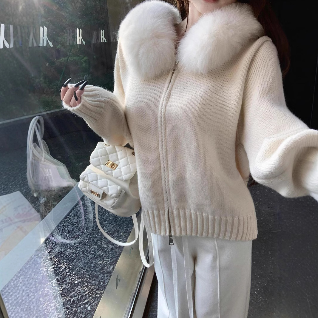 Shirt Small Imitation Fox Fur Collar Coat Women’s Sweater