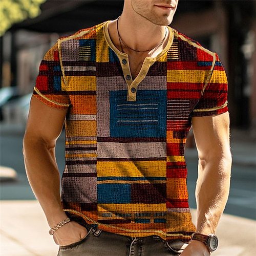 Simple Casual And Comfortable Printed Men’s Short Sleeve