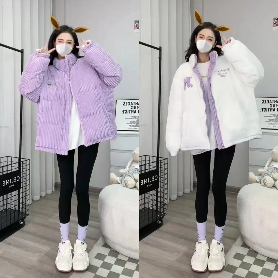 Casual All-matching Loose Cotton Coat