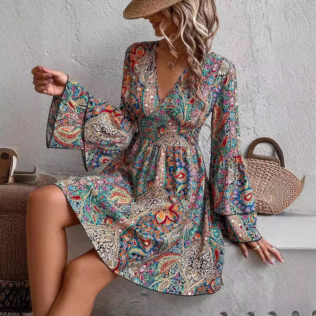 Women’s Elegant Floral Print Dress